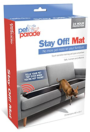 Pet Parade Stay Off! Mat - Indoor Pet Training Sonic Repellent for Dogs and Cats, Browns