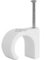 Cable-Core Cable clips white 100 Pack for 6.0 mm round cable