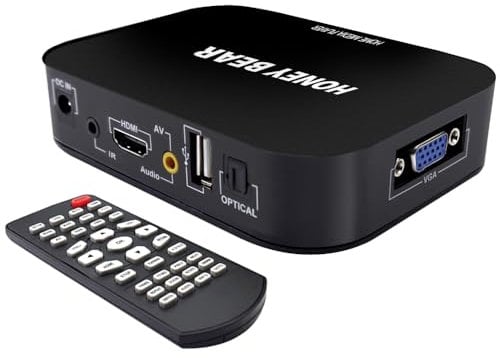 HONEY BEAR Full HD 1080P Media Player TV Box HDMI USB SD/MMC MKV Für 2TB Externe Festplatte,MEHRWEG