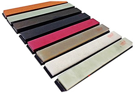 Set von 8 Whetstone Sharpener mit Sockel 200/400/800/1500/3000/6000/8000/10000#