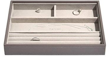 Stackers Nerzgrau Klassisch Schmuckfach für Schmuckschatulle Ringe/Armbänder