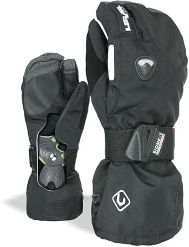 Level Fly - Snowboard Handschuhe, Thermohandschuhe Winter Herren mit Verstellbarem Riemen und Stulpe, Ski- und Winterhandschuhe Herren Wasserdicht, Atmungsaktiv für Snowboard und Skifahren - 1 Paar