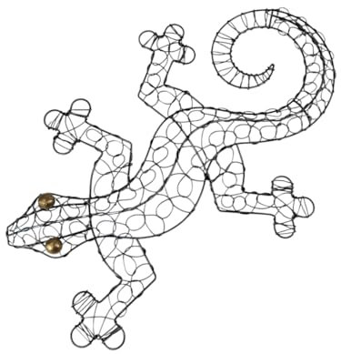 Gecko Wanddeko Margouillat, Metall, 50 cm