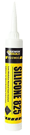 25x Everbuild SILICONE SEALANT 825 WHITE Sealants Specifier Sealants - 380ml