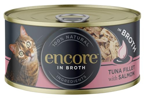 Encore Cat Tin Tuna Fillet With Salmon In Broth 70g