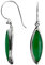 ISLAND PIERCINGS Edle 925er Silber und Grüne Jade Ohrringe Hänger Design Handarbeit SER219
