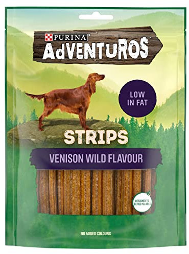 ADVENTUROS Strips Venison Dog Treats 90g