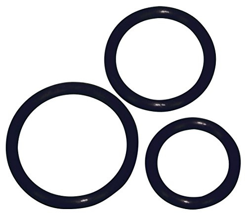 You2Toys Silicone Cock Ring Set - 3-teiliges-Set für Männer und Paare, Penisringe aus Silikon, Cockringe für langanhaltende Erektion, schwarz