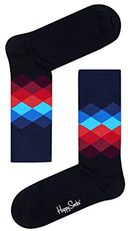 Happy Socks Damen Faded Diamond Sock Freizeitsocken (1er Pack)