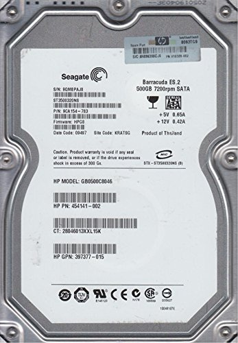 ST3500320NS, 9QM, KRATSG, PN 9CA154-783, FW HPG8, Seagate 500GB SATA 3.5 Disco Duro