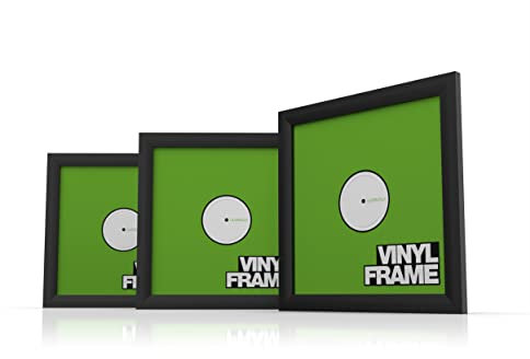 Glorious Vinyl Frame Set Black - 3x Vinyl Cover Rahmen für 12 Platten, einfaches Anbringen und Austauschen, einstellbare Halterung, schwarz, AMS-VINYL-FRAME-SET-BLK