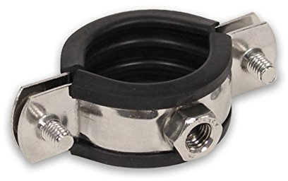 Edelstahl Schraubrohrschelle M8/M10 - zwei-Schrauben-Gelenkschelle [87-92mm, 3]