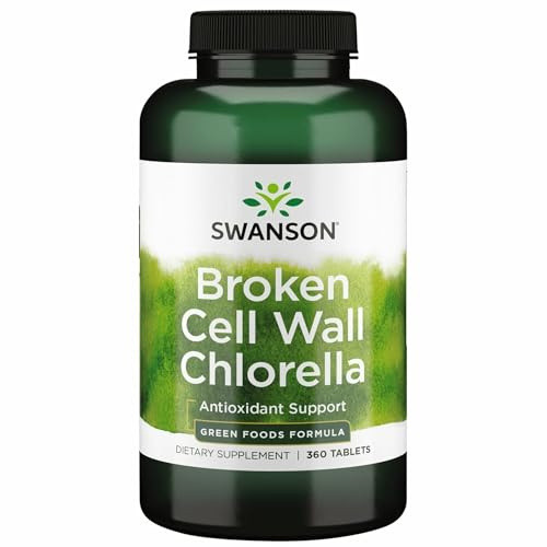 Swanson Broken Cell Wall Chlorella 500 Milligrams, 360 Tablets