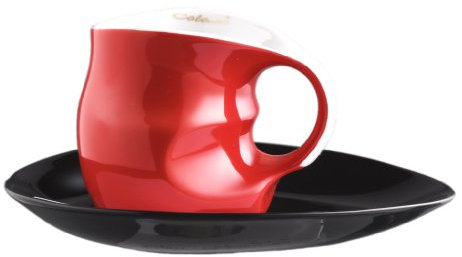 Luigi Colani Kaffee - Cappuccino Tasse color red 2 tlg.