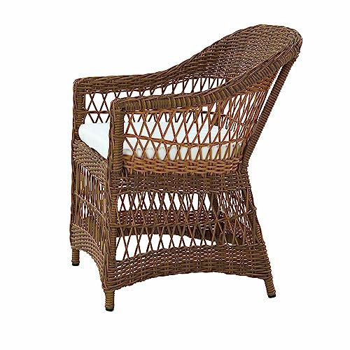 Loberon Sessel Garden Grove, Wetterfest, UV-beständig & Frostfest, mit Sitzpolster, Gartenmöbel, Sitzmöbel, Outdoor, Aluminium, Olefinfaser, Kunststoff, braun