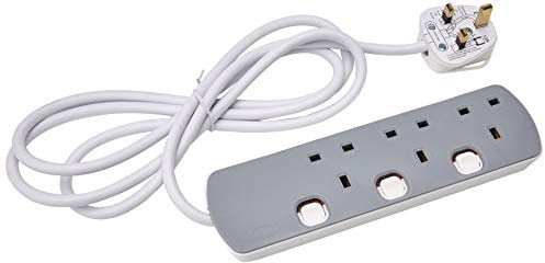 pro-elec 2 m 3 Way Switched Electric Extension Gang Lead Cable