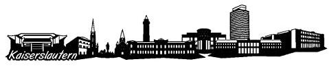 Skyline4u Kaiserslautern Wandtattoo Skyline Wandtattoo in 7 Größen und 19 Farben (50x8,7cm schwarz)