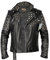 Lederjacke mit Nietenverzierung, Rocker Lederjacke, (3XL)
