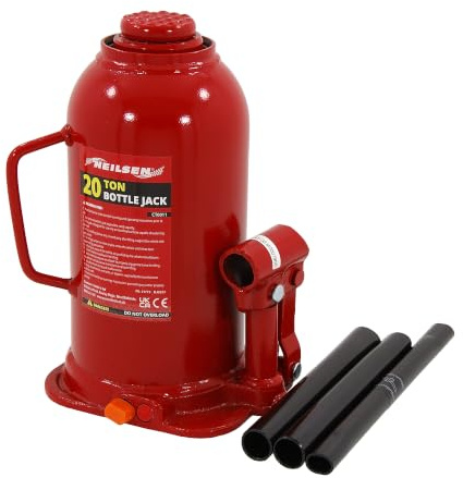 Neilsen CT0011 20 Ton Hydraulic Bottle Jack 235mm Min Height 445mm Max Height Hydraulic Lifting Tool for Vehicles Machinery and Construction