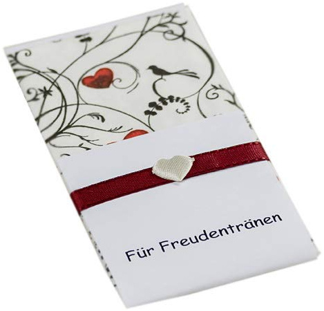 10 x Taschentücher Freudentränen Hochzeit TT0014