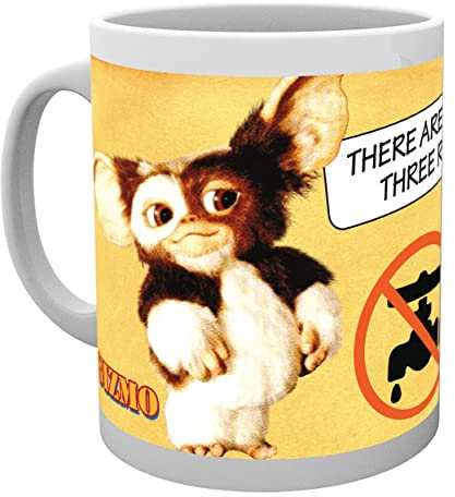 Gb Posters Gremlins, Tres Reglas, Taza, Cerámica, Multicolor, 1 Unidad (Paquete de 1)