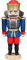 Seiffener Volkskunst Nussknacker König 12 cm (blau)