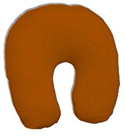 Dukal | Bezug für Nackenhörnchen | 45 x 12 cm | aus hochwertigem DOPPEL-Jersey | 100% Baumwolle | Farbe: Ocker