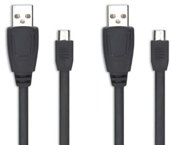 Speedlink Stream câble de jeu et de recharge pour la PlayStation 4 (deux câbles de recharge, jouer et recharger en même temps, USB / micro-USB) PS4