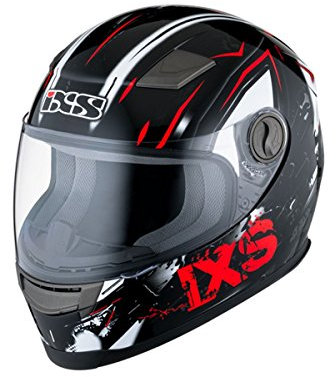 IXS X-Helm HX 135 FUNKY, Größe:54, Farbe:schwarz-rot-weiss