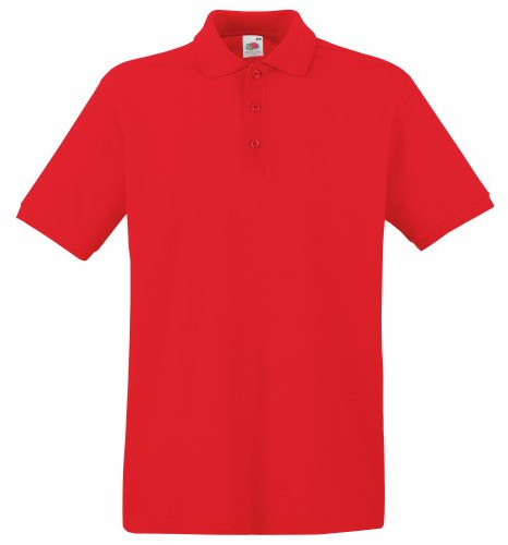Fruit of The Loom Men's Polo Shirt - Red - XXX-Large