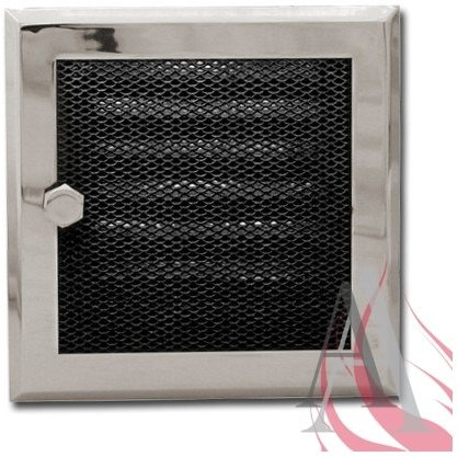 Rejilla de aire caliente (19 x 19 cm Chimenea rejilla de ventilación rejilla horno cromo