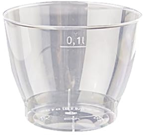 Papstar 1 Karton = 15x15 Trinkbecher, PS 0,1 l Ø 7 cm · 5,1 cm glasklar 12144