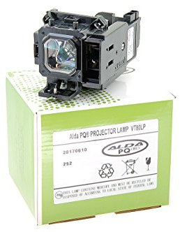 Alda PQ-Premium, Beamerlampe/Ersatzlampe kompatibel mit VT80LP, LV-LP27, 1298B001AA für NEC VT48, VT48+, VT48G, VT49, VT49+, VT49G, VT57, VT57G, VT58, VT58G Projektoren, Lampe mit Gehäuse