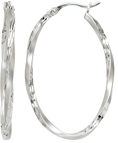 Jobo Damen-Creolen aus 925 Sterling Silber Oval