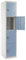 Mendler Schließfach Boston T163, Schließfachschrank Wertfachschrank Spind, Metall 180x38x45cm - blau