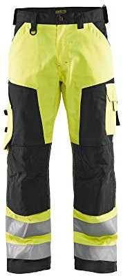 Blakläder Bundhose High-Vis ohne Nageltaschen Klasse 2, 1 Stück, C44, gelb / schwarz, 156618113399C44