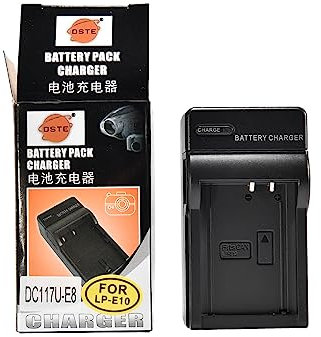DSTE LP-E10 Chargeurs de Batteries Compatible pour Canon EOS 1100D 1200D EOS Kiss X50 X70 EOS Rebel T3 T5 Camera as LC-E10E