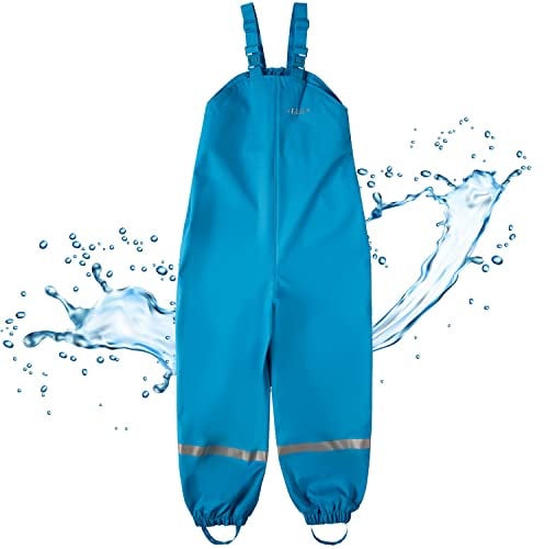 BMS Regenhose Buddelhose Matschhose für Jungen in Hellblau Größe 116