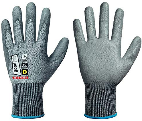 Schnittschutzhandschuhe Level-5 AKRON GR. 9 grau/schwarz EN388-4540