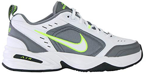 Nike Air Monarch IV Training Shoe, Men's Cross Training Shoes, Low top, White/White - Cool Grey - Anthracite, Size 6