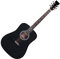 Classic Cantabile WS-10BK Westerngitarre (Dreadnought, Western akustik, Stahlsaiten, Anfänger & Fortgeschrittene) schwarz