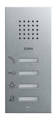 Gira 125026 Wohnungsstation AP System 55 Farbe Alu