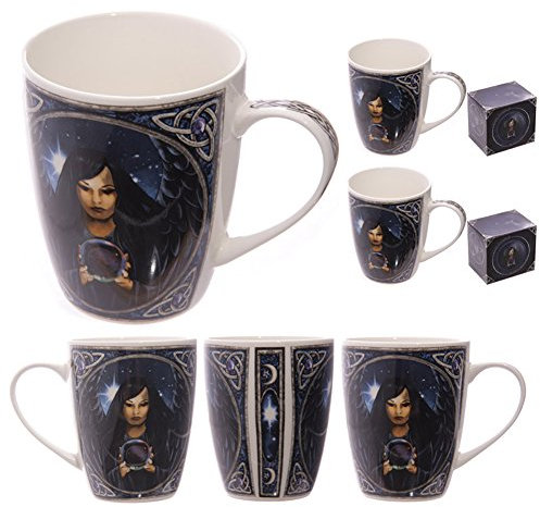 Fantasy Tasse Dunkler Engel Mit Kristallkugel