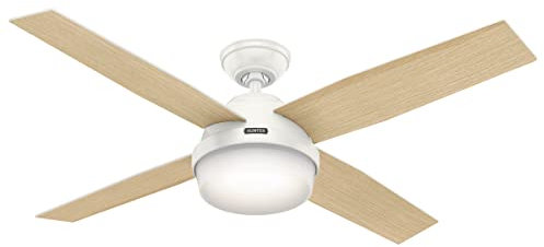 Hunter Dempsey, Indoor, Ceiling Fan, Modern, Quiet, 52 inch, Fresh White