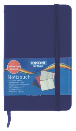 Notizbuch 192 Seiten kariert 9,0 x 14,0cm Kladde ca. DIN A6 blau
