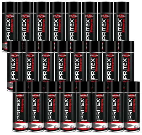 PRITEX Zinkspray Dunkel 24x 400ml, Rostschutz Grundierung bis +500°C