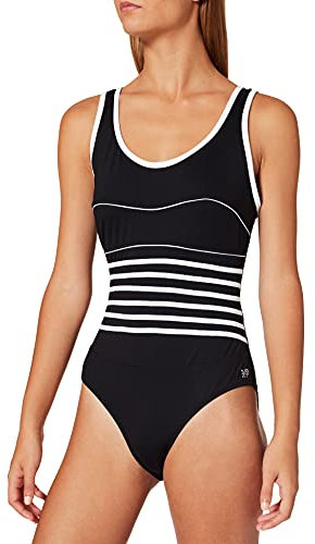 Haute pression Y1068 Maillot de Bain Une pièce, Noir (Noir/Blanc), FR (Taille Fabricant: 42) Femme