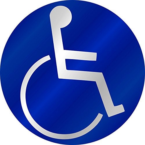 carstyling XXL Aufkleber Behinderten-Symbol reflektierend blau ~ schneller Versand innerhalb 24 Stunden ~