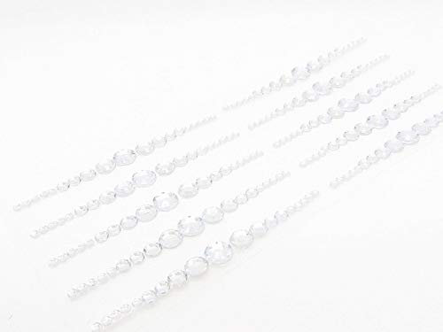 10 x Strips Diamante Rhinestone Clusters Clear Self Adhesive Stick On Gems Rhinestones for Crafts