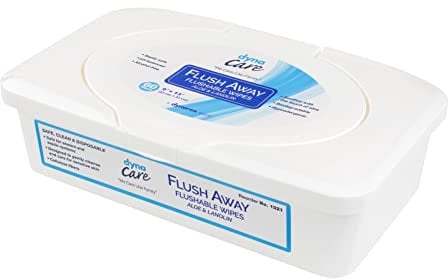 Flush Away Flushable Wipes Biodegradable Adult Tub Pack - Pack of 60